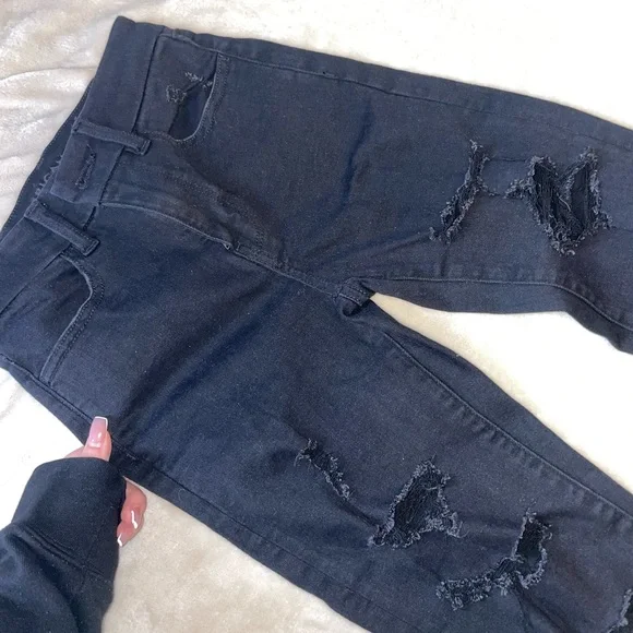 Black Ripped Jeans - Picture 3 of 3